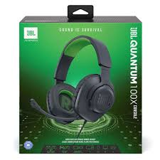 JBL Quantum 100X Driver Over-Ear Wired Gaming Headset- JBLQ100XBLKGRN