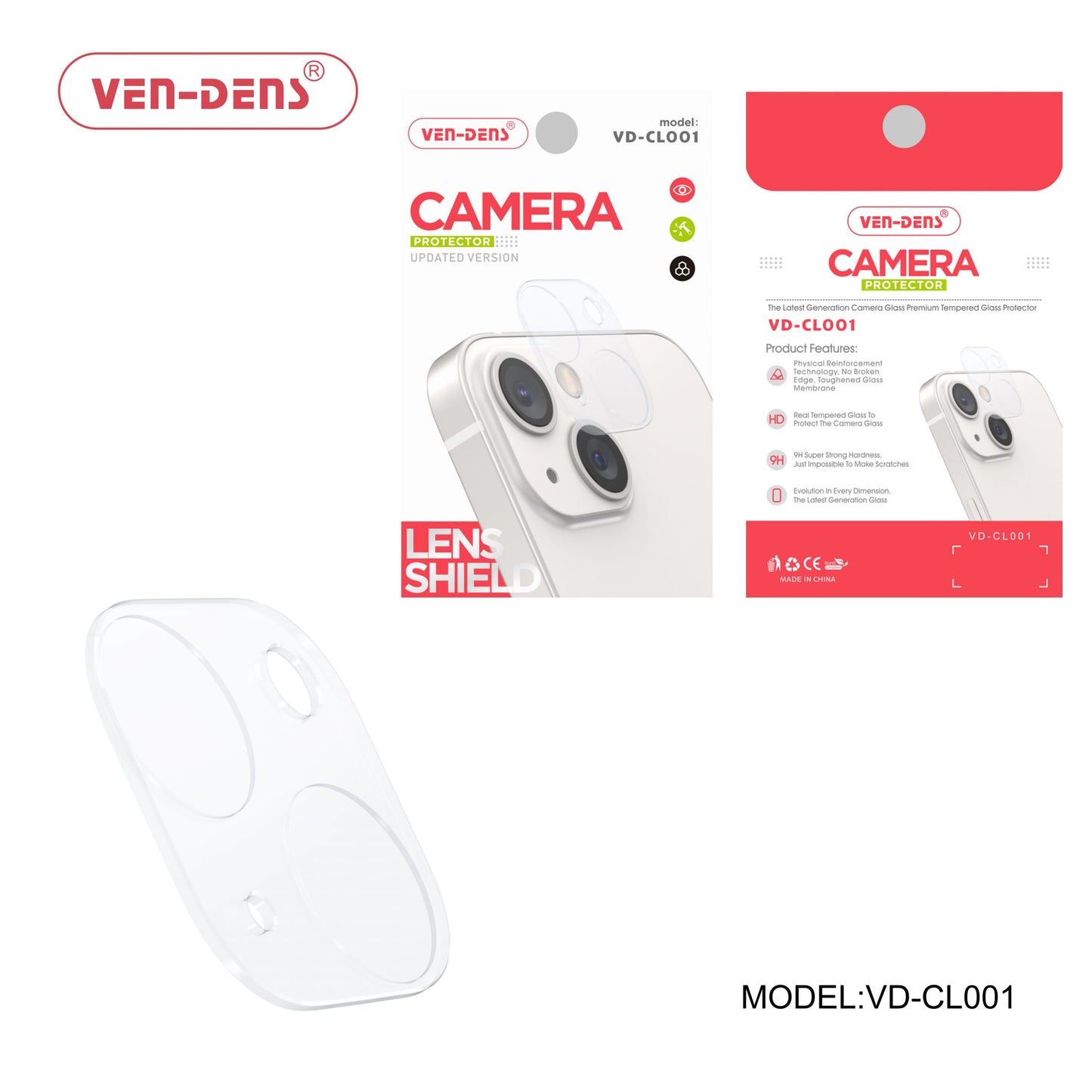 VEN-DENS VD CL001 Camera Standard Lens Protector for iphone