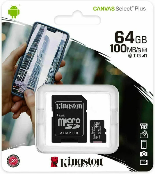 Kingston Canvas Select Plus C10 (Micro SD) 100 MB/s 64GB（Buy 10 get 10% discount）