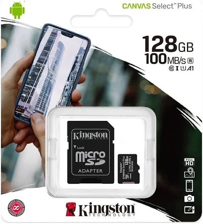Kingston Canvas Select Plus C10 (Micro SD) 100 MB/s 128GB（Buy 10 get 10% discount）